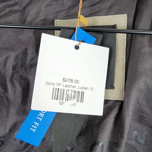 Mauritius Size 6 / S Jacket Sofia Lamb Leather Moto Jacket in Elephant Grey NWT - Picture 14 of 16